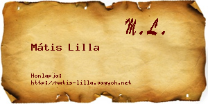 Mátis Lilla névjegykártya