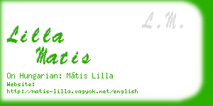 lilla matis business card